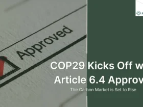 Ilustrasi Pasal 6.4 sebagai mekanisme pasar karbon yang menghubungkan proyek energi terbarukan dan restorasi hutan dengan kredit karbon internasional.