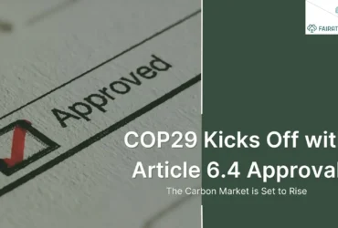 Ilustrasi Pasal 6.4 sebagai mekanisme pasar karbon yang menghubungkan proyek energi terbarukan dan restorasi hutan dengan kredit karbon internasional.