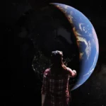 Visual yang menyoroti bagaimana Teknologi Imersif Iklim membantu manusia melihat realitas bumi secara lebih dekat dan personal.