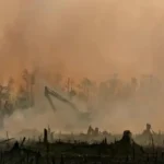 Kebakaran hutan dan lahan menghasilkan asap tebal di Indonesia